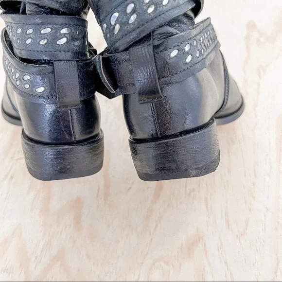 Rare style - Sendra leather boots with straps with buckle & rivets, size 7.5 - Picture 7 of 13
